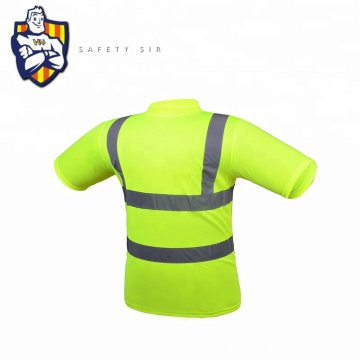 100% polyester knitted fabric Wholesale factory reflective T-shirt, EN471 safety shirt